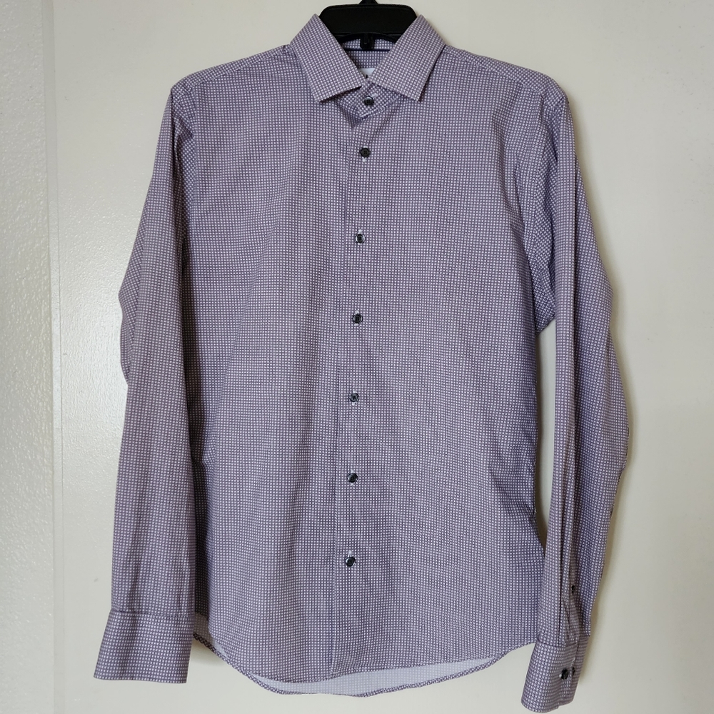 Nordstrom (Calibrate) Dress Shirt in Lavender Purple Pattern